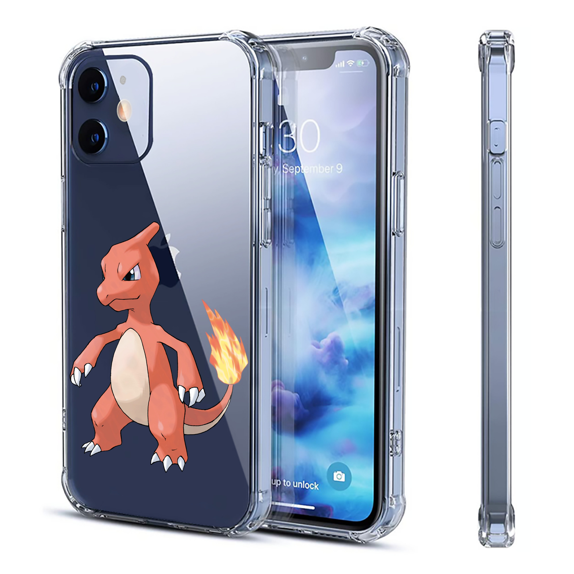 （画像用） ポケットモンスター Pokémon 【iPhone 12シリーズ対応】透明スマホケース（クリアソフトケース）